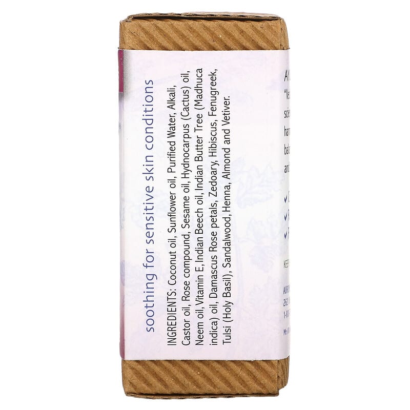 Auromere, Ayurvedic Bar Soap, With Neem, Himalayan Rose, 2.75 oz (78 g)