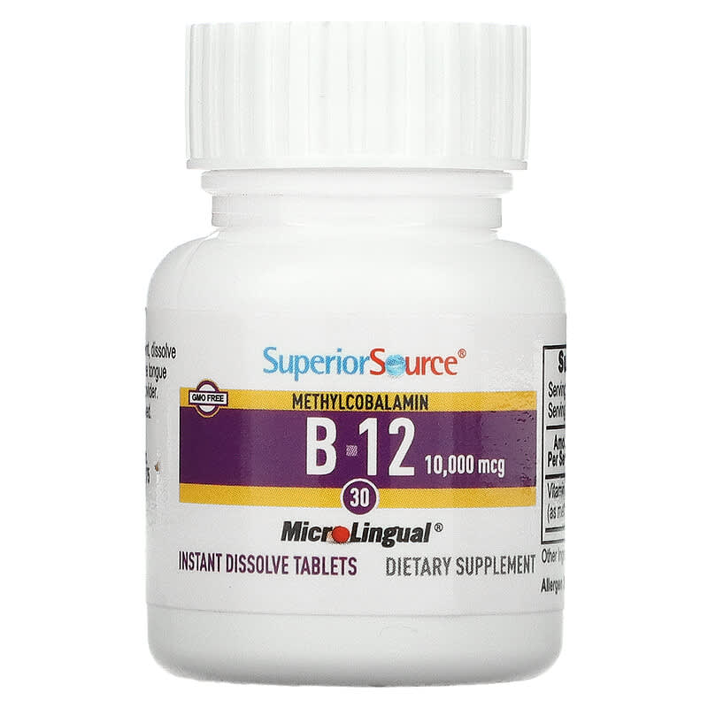 Superior Source, Methylcobalamin B-12, 10,000 mcg, 30 MicroLingual Instant Dissolve Tablets