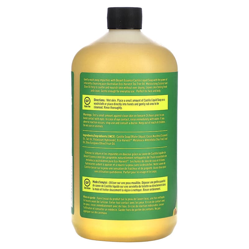 Desert Essence, Castile Liquid Soap, 32 fl oz (946 ml)