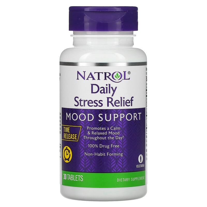 Natrol, Daily Stress Relief, Time Release, 30 Tablets