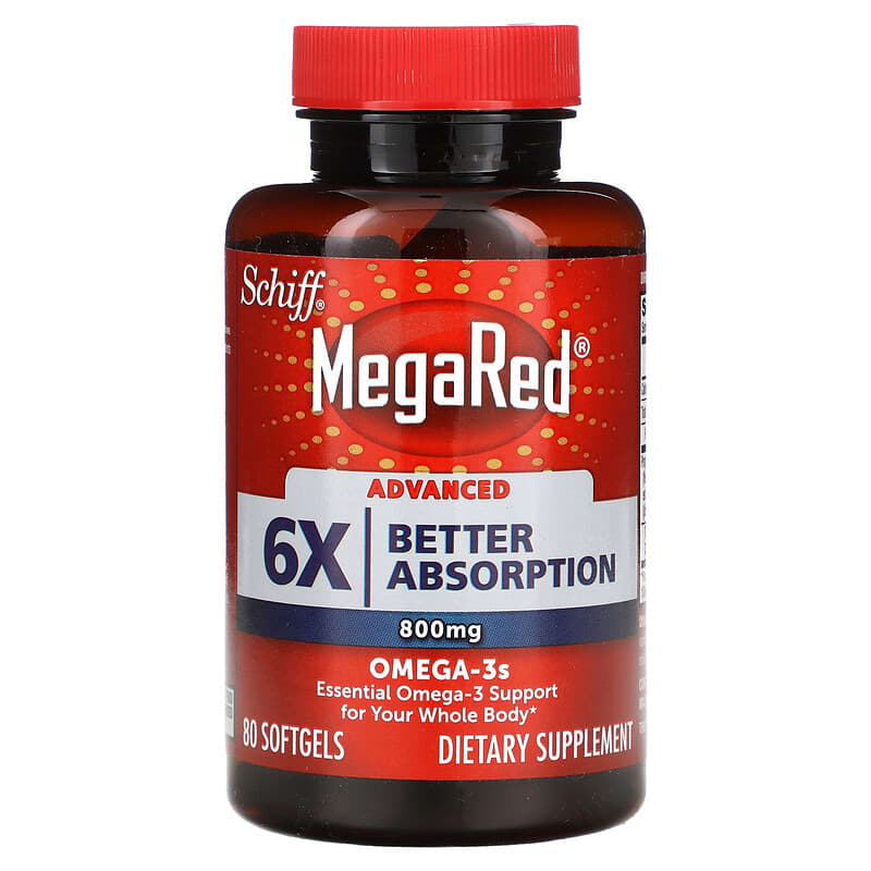 Schiff, MegaRed, Advanced, 800 mg, 80 Softgels