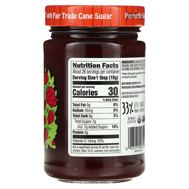 Crofter's Organic, Organic Premium Spread, Seedless Raspberry, 16.5 oz (468 g)