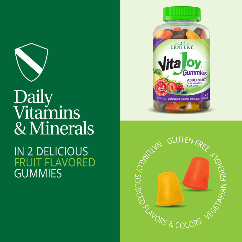 21st Century, VitaJoy Gummies, Adult Multivitamin, Fruit Flavor, 120 Gummies