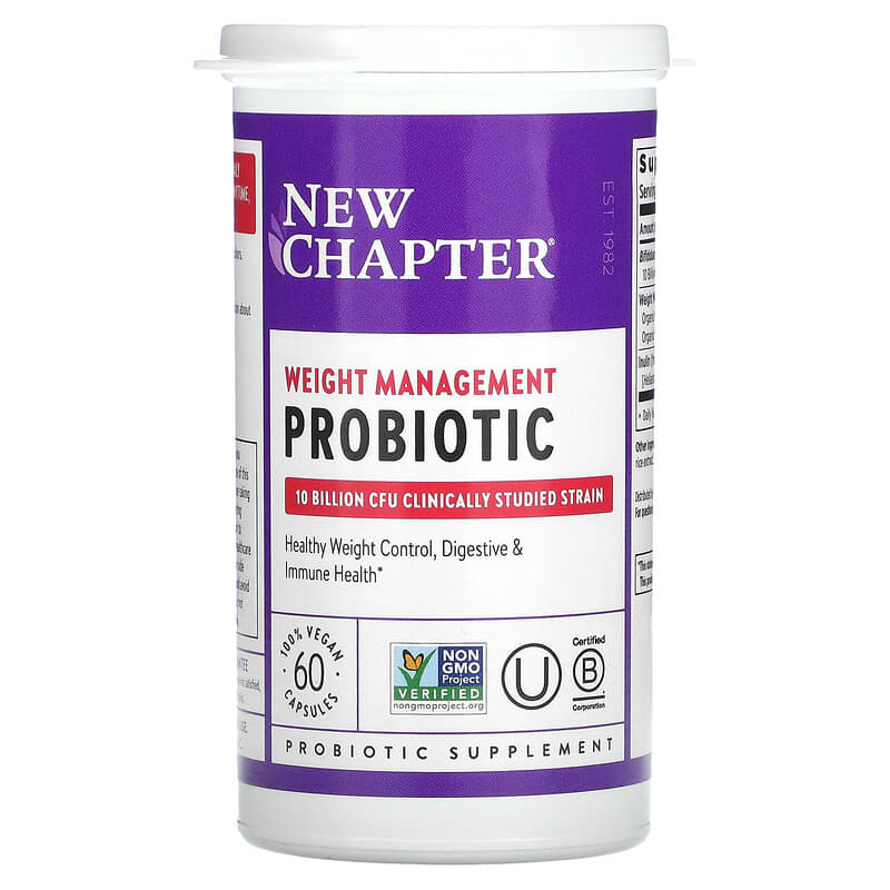 New Chapter, Weight Management Probiotic, 10 Billion CFU, 60 Vegan Capsules