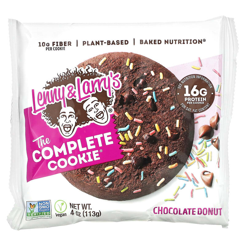 Lenny & Larry's, The Complete Cookie, Chocolate Donut, 12 Cookies, 4 oz (113 g) Each