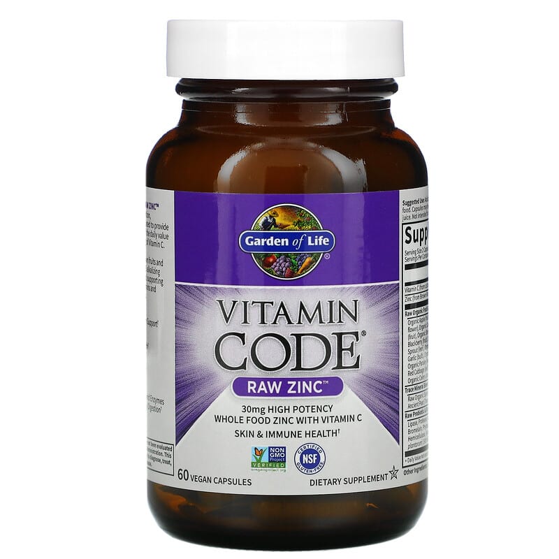 Garden of Life, Vitamin Code, RAW Zinc, 60 Vegan Capsules