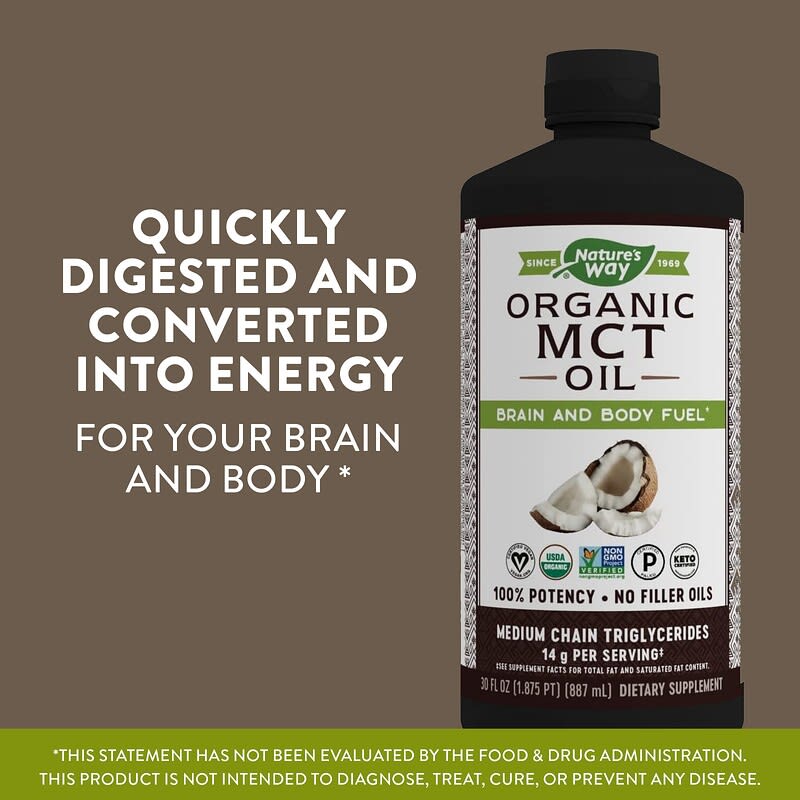 Nature's Way, Organic MCT Oil, 30 fl oz (887 ml)