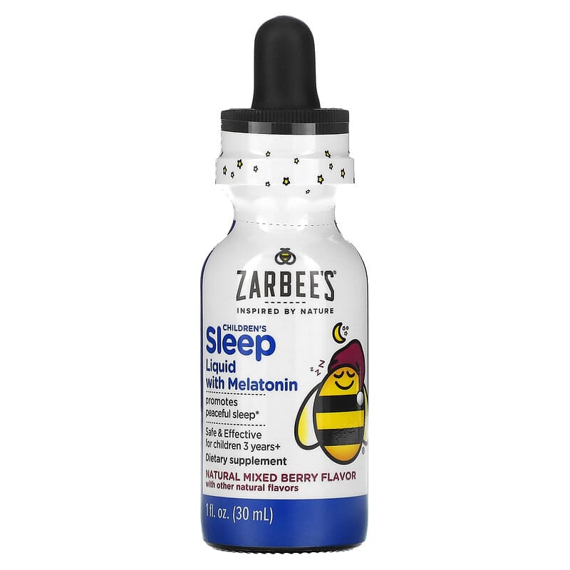 Zarbee's, Childrens Sleep Liquid with Melatonin, For Children 3 Years +, Natural Mixed Berry , 1 fl oz (30 ml)