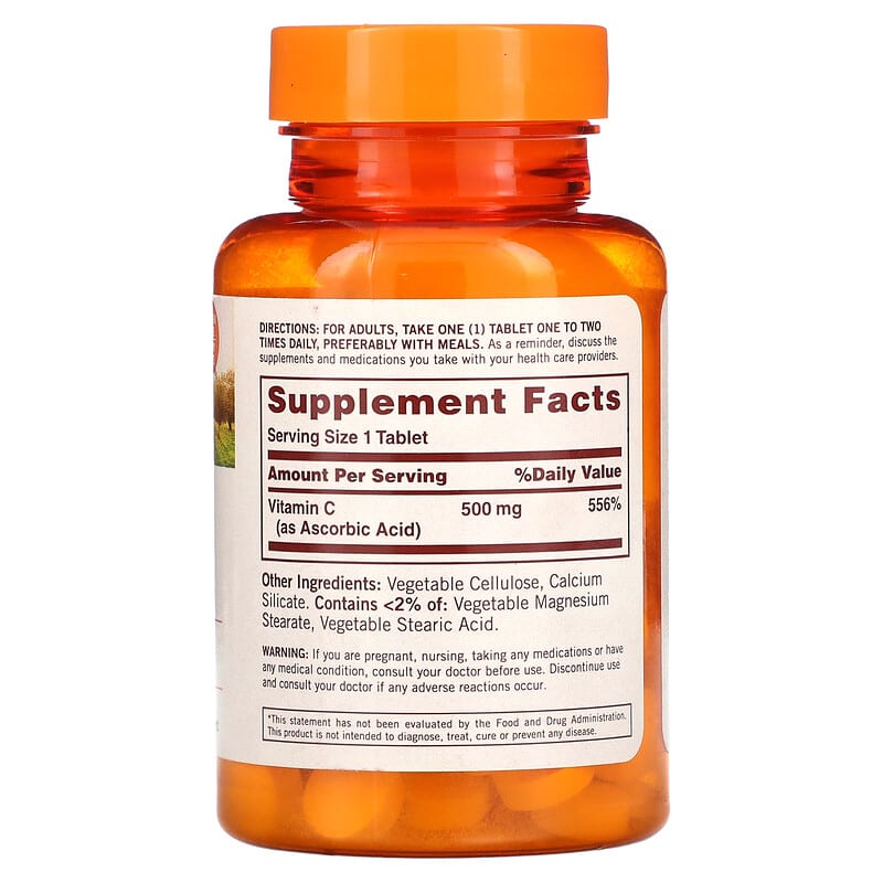 Sundown Naturals, Vitamin C, 500 mg, 100 Tablets