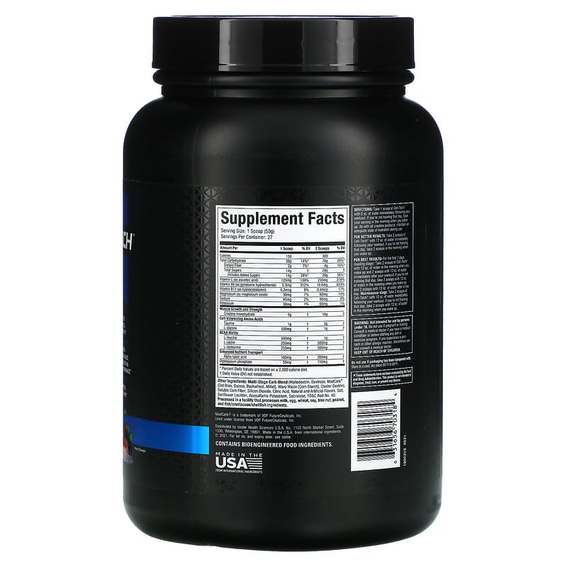 MuscleTech, Performance Series, CELL-TECH Creatine, Fruit Punch, 3 lbs (1.36 kg)