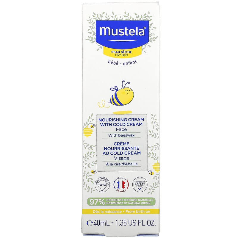 Mustela, Baby, Nourishing Face Cream with Cold Cream, For Dry Skin, 1.35 fl oz (40 ml)