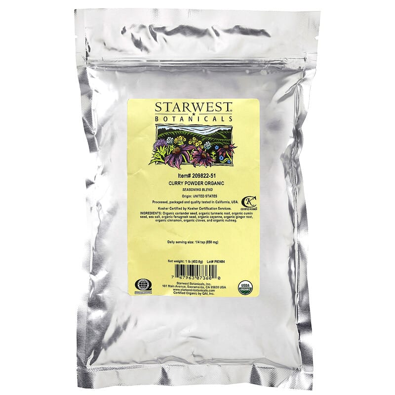 Starwest Botanicals, Organic Curry Powder, 1 lb (453.6 g)