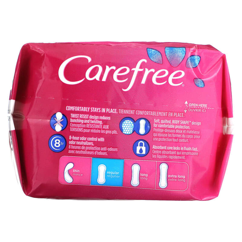 Carefree, Acti-Fresh, Daily Liners, Regular, Unscented, 20 Liners