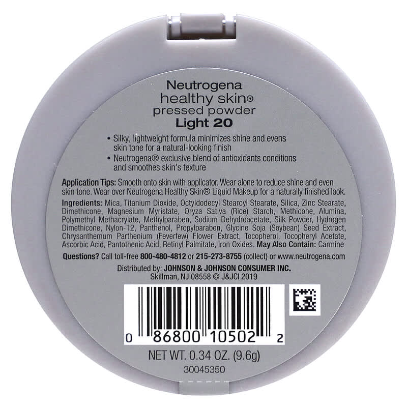 Neutrogena, Healthy Skin Pressed Powder, Light 20, 0.34 oz (9.6 g)