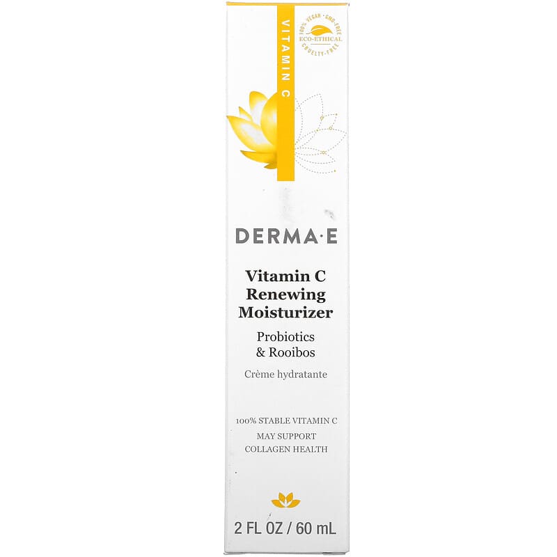 DERMA E, Vitamin C Renewing Moisturizer, Probiotics & Rooibos, 2 fl oz (60 ml)