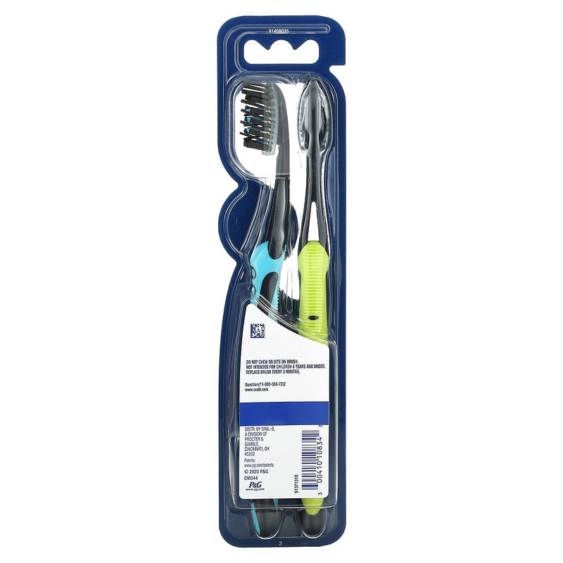 Oral-B, Pro-Flex Charcoal Toothbrush, Soft, 2 Toothbrushes