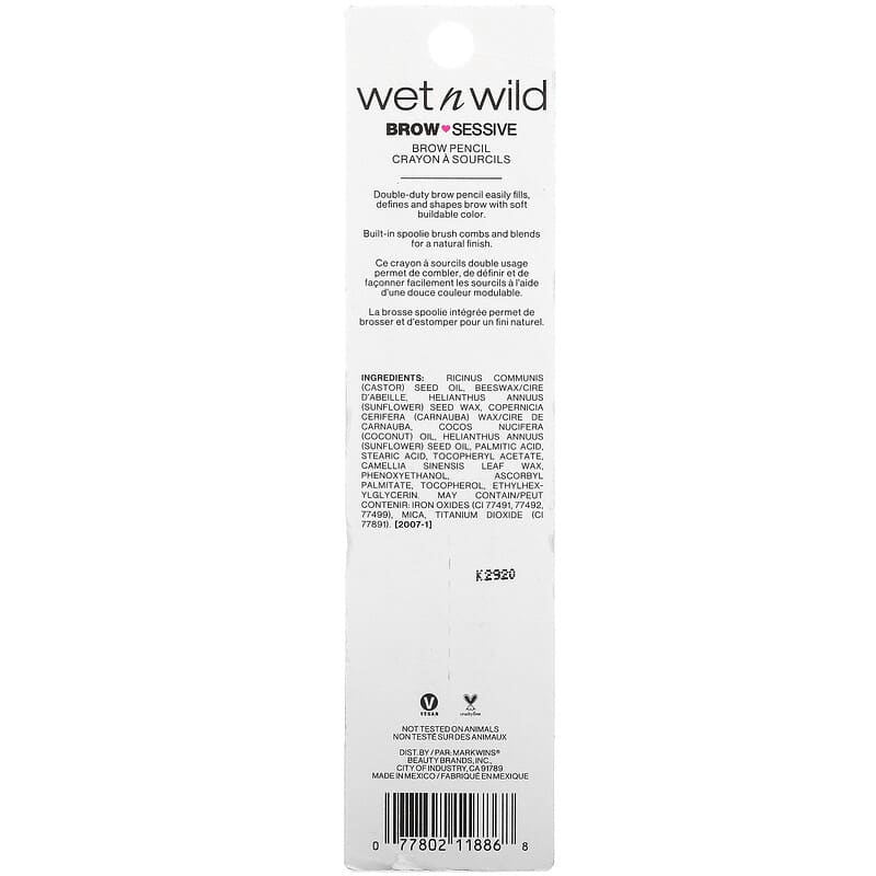 wet n wild, Brow Sessive Pencil, Dark Brown, 0.02 oz (0.7 g)