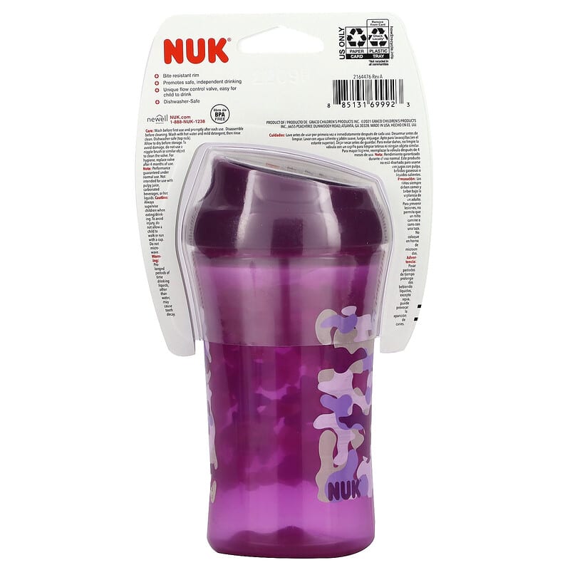 NUK, Cup-Like Rim, 18+ Months, Purple, 10 oz (300 ml)