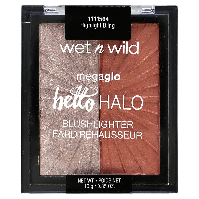 wet n wild, MegaGlo, Hello Halo Blushlighter, Highlight Bling, 0.35 oz (10 g)