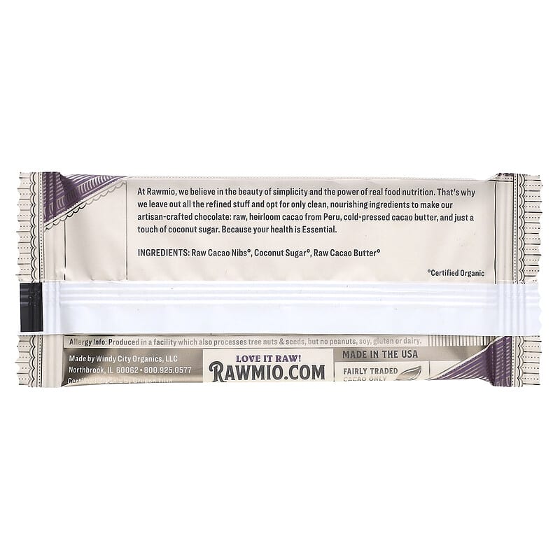 Rawmio, Essential Bar, Organic Raw Chocolate, 85% Cacao, Quite Dark, 1.1 oz (30 g)