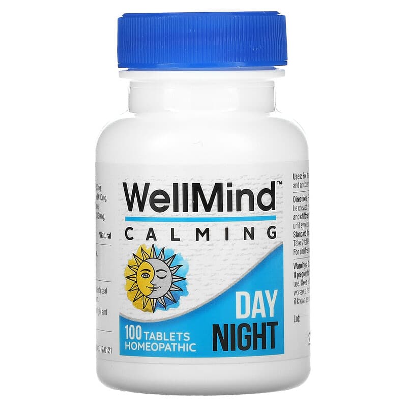 MediNatura, WellMind Calming Day/Night, 100 Tablets