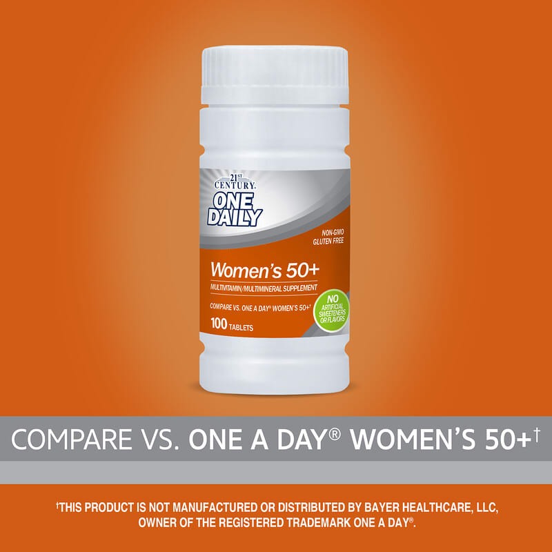 21st Century, One Daily, Women's 50+, Multivitamin Multimineral, 100 Tablets