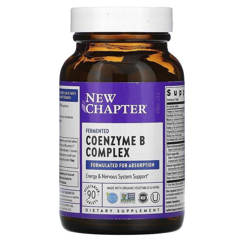 New Chapter, Fermented Coenzyme B Complex, 90 Vegetarian Tablets