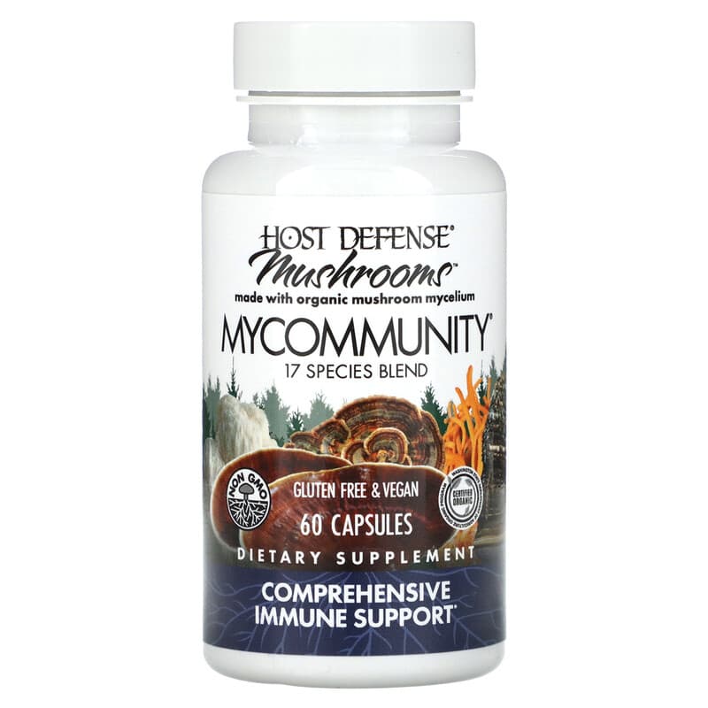 Fungi Perfecti Host Defense, Mushrooms, MyCommunity, 60 Capsules