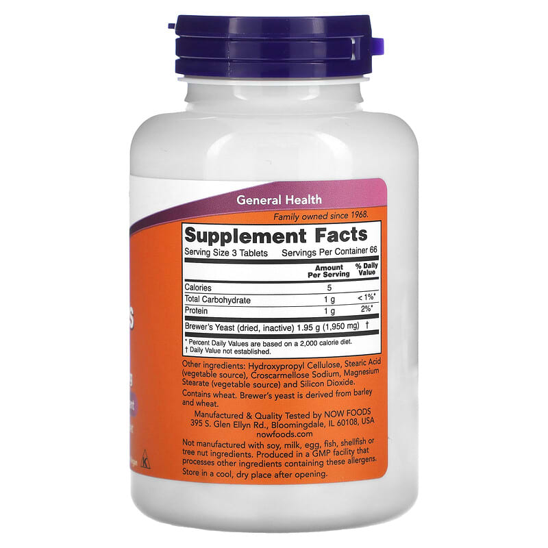 NOW Foods, Brewer's Yeast, 200 Tablets