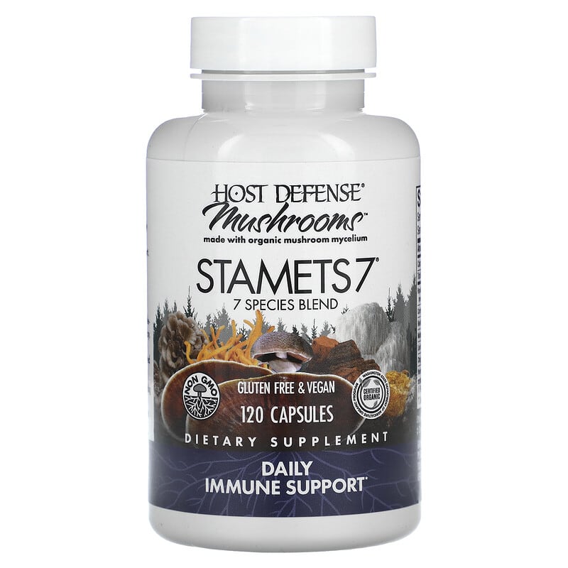 Fungi Perfecti Host Defense, Mushrooms, Stamets 7, 120 Capsules