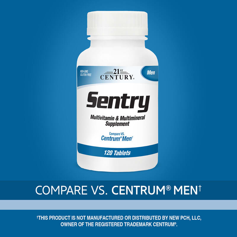 21st Century, Sentry Men, Multivitamin & Multimineral Supplement, 120 Tablets