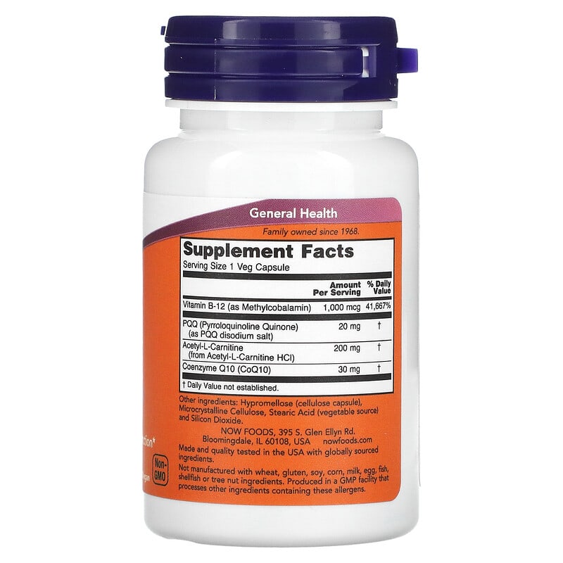 NOW Foods, PQQ Energy, 30 Veg Capsules