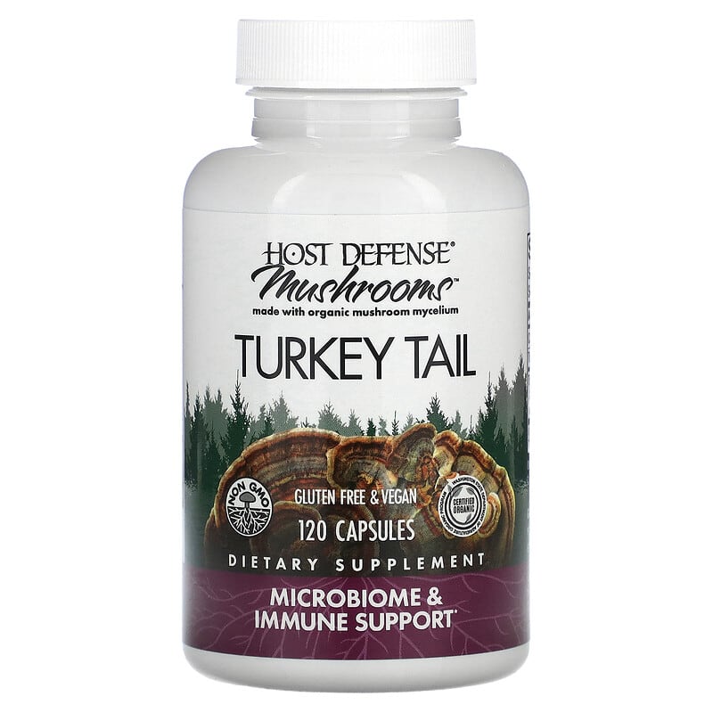 Fungi Perfecti Host Defense, Mushrooms, Turkey Tail, 120 Capsules