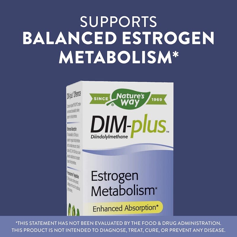 Nature's Way, DIM-plus, Estrogen Metabolism, 120 Vegetarian Capsules