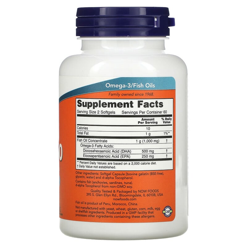 NOW Foods, DHA-250, 120 Softgels