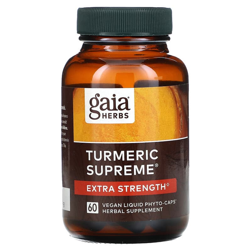 Gaia Herbs, Turmeric Supreme, Extra Strength, 60 Vegan Liquid Phyto-Caps