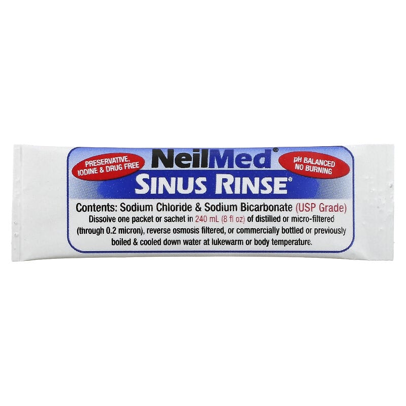 NeilMed, Sinus Rinse, All Natural Sinus Relief, 100 Premixed Packets