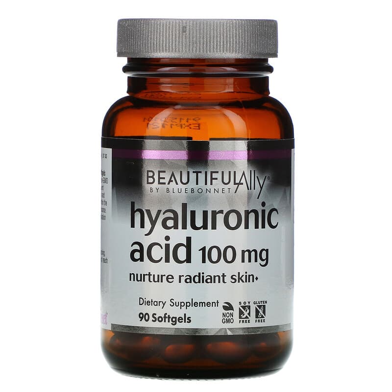 Bluebonnet Nutrition, Beautiful Ally, Hyaluronic Acid, 100 mg, 90 Softgels