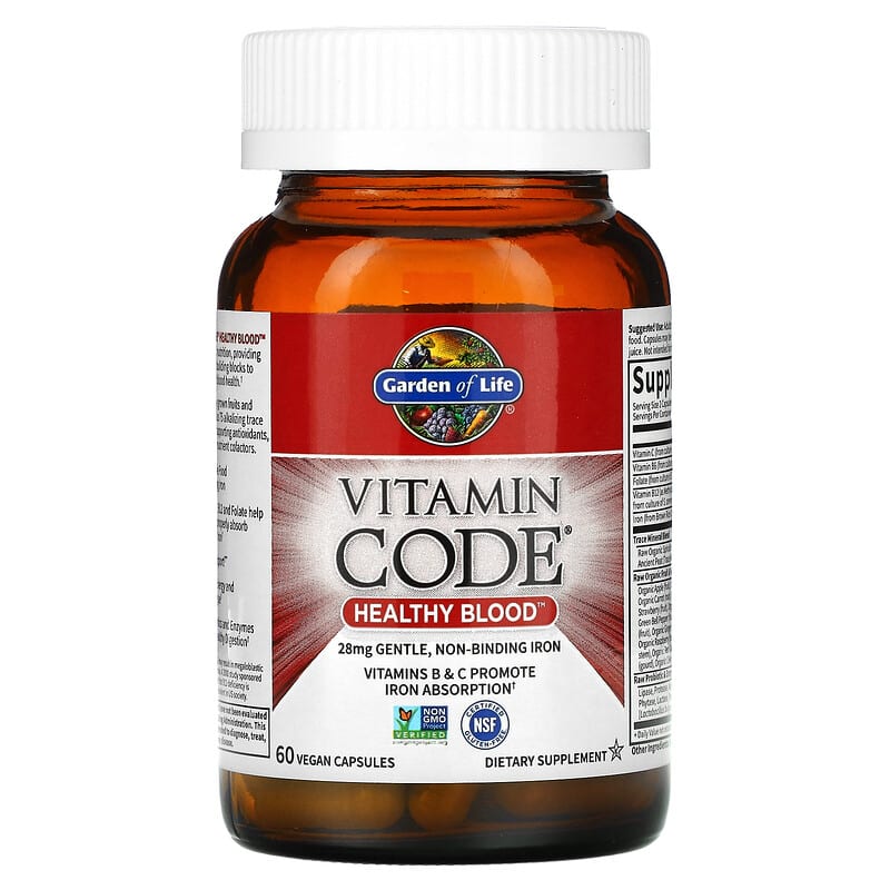 Garden of Life, Vitamin Code, Healthy Blood, 60 Vegan Capsules