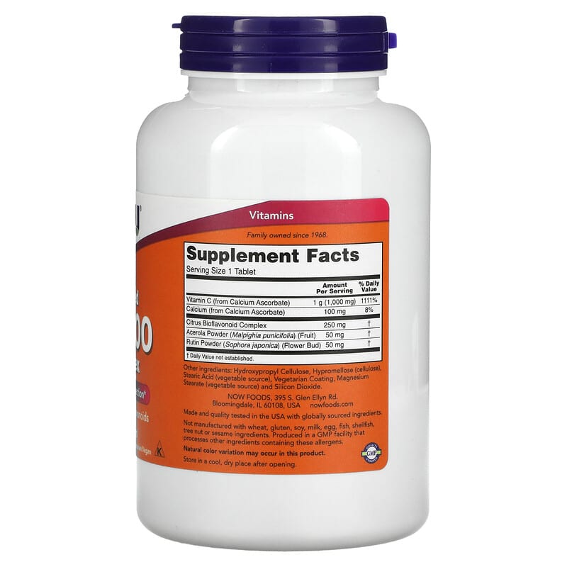 NOW Foods, Buffered C-1000 Complex, 180 Tablets