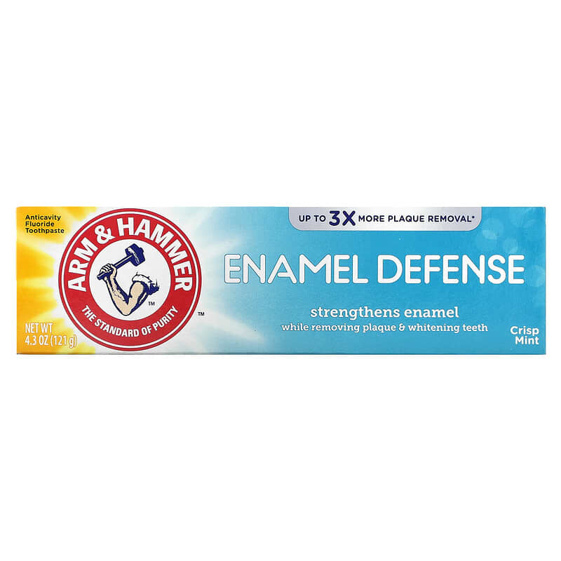 Arm & Hammer, Enamel Defense, Fluoride Toothpaste, Crisp Mint, 4.3 oz (121 g)