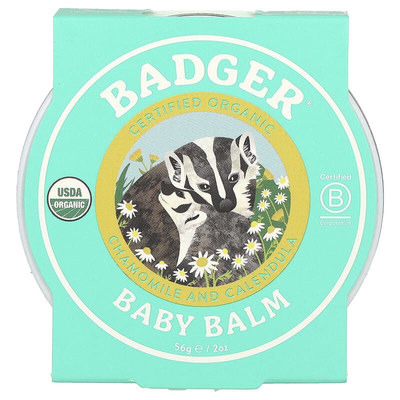 Badger Company, Organic Baby Balm, Chamomile and Calendula, 2 oz (56 g)