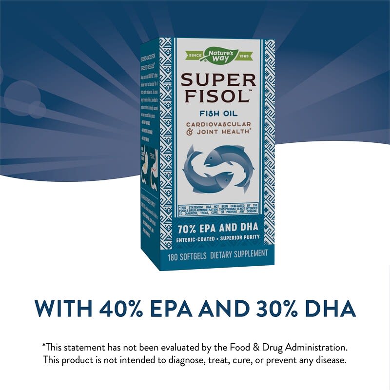 Nature's Way, Super Fisol, Fish Oil, 180 Softgels