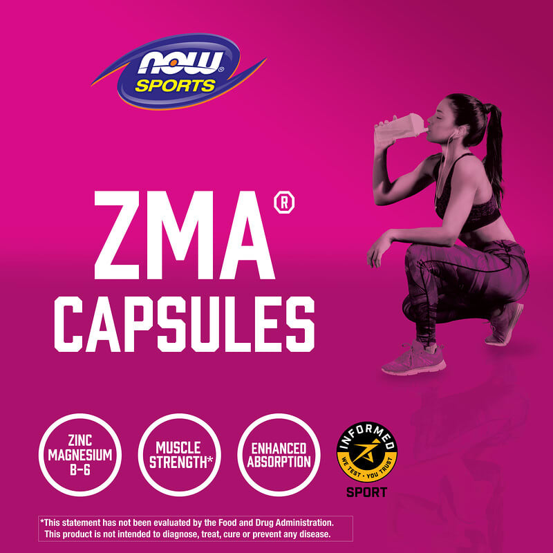 NOW Foods, Sports, ZMA, Sports Recovery, 90 Veg Capsules