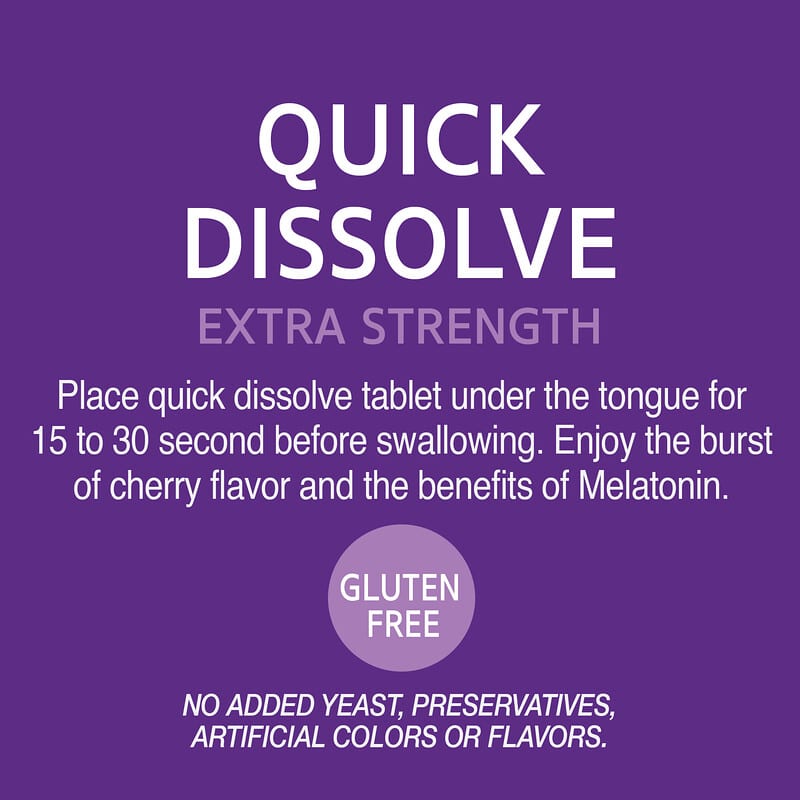 21st Century, Quick Dissolve Melatonin, Cherry, 10 mg, 120 Tablets