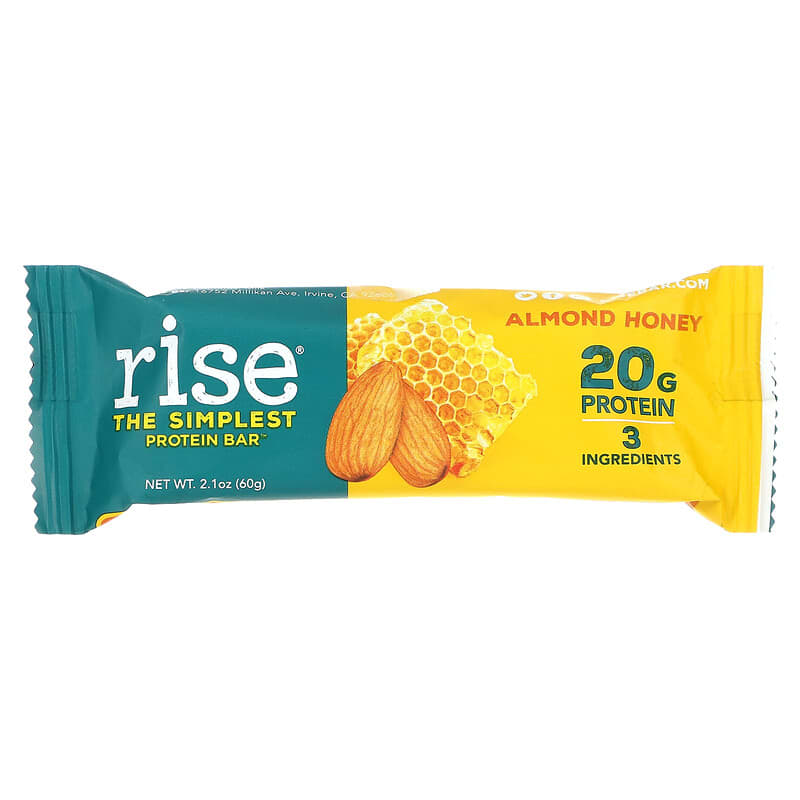 Rise Bar, The Simplest Protein Bar, Almond Honey, 12 Bars, 2.1 oz (60 g) Each