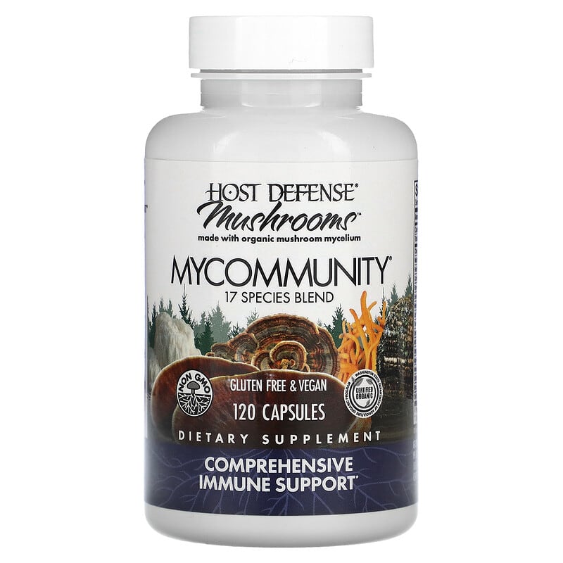 Fungi Perfecti Host Defense, Mushrooms, MyCommunity, 120  Capsules