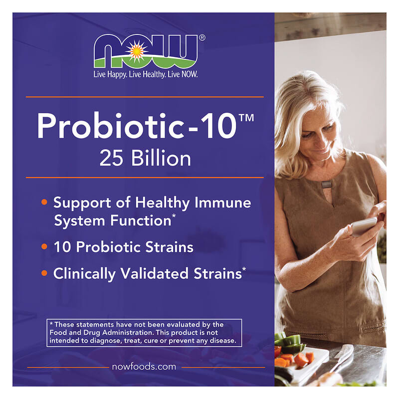 NOW Foods, Probiotic-10, 25 Billion, 100 Veg Capsules