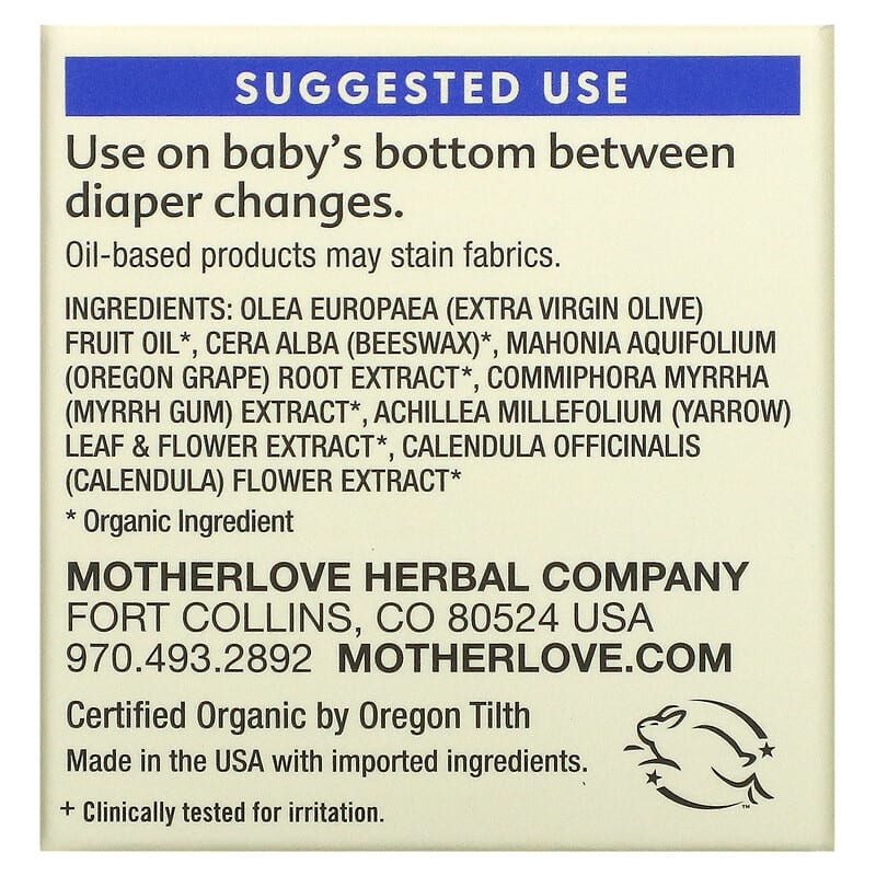 Motherlove, Diaper Balm, 1 fl oz (29.5 ml)