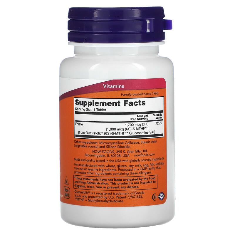 NOW Foods, Methyl Folate, 1,000 mcg, 90 Tablets